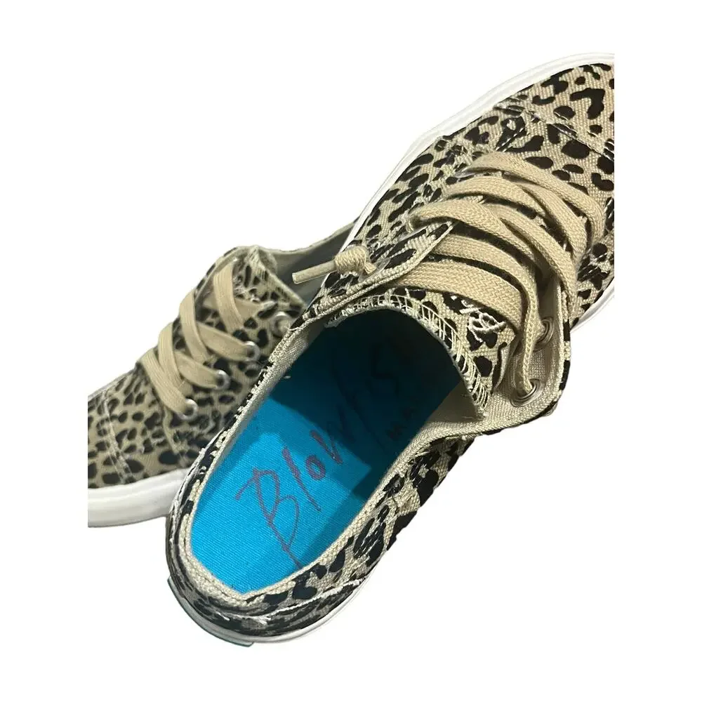 Blowfish Women's Malibu Play Natural City Kitty Cheetah Canvas Sneaker SIZE 8 - Picture 5 of 7